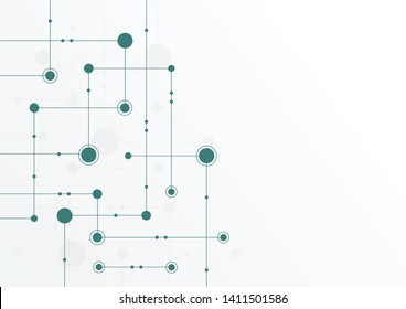 Abstract geometric connect lines and dots.Simple technology graphic background.Illustration Vector design Network and Connection concept.