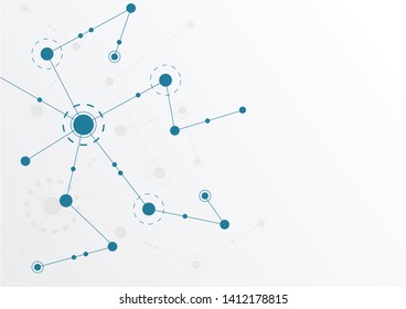 Abstract geometric connect lines and dots.Simple technology graphic background.Illustration Vector design Network and Connection concept.