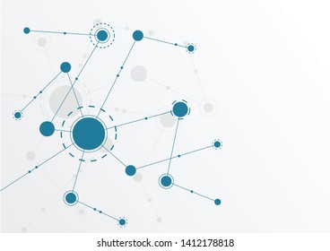 Abstract geometric connect lines and dots.Simple technology graphic background.Illustration Vector design Network and Connection concept.