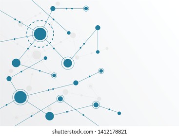 Abstract geometric connect lines and dots.Simple technology graphic background.Illustration Vector design Network and Connection concept.