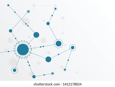 Abstract geometric connect lines and dots.Simple technology graphic background.Illustration Vector design Network and Connection concept.