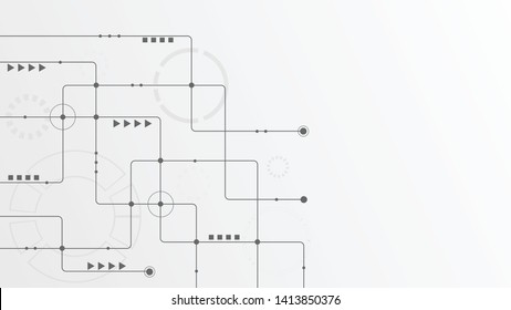 Abstract geometric connect lines and dots.Simple technology graphic background.Illustration Vector design Network and Connection concept.