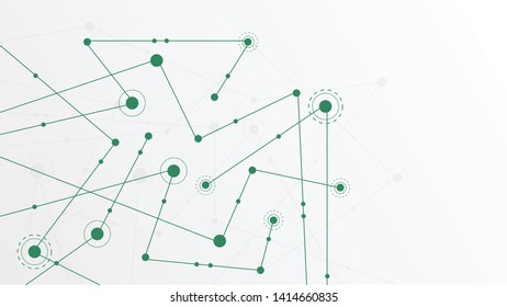 Abstract geometric connect lines and dots.Simple technology graphic background.Illustration Vector design Network and Connection concept.