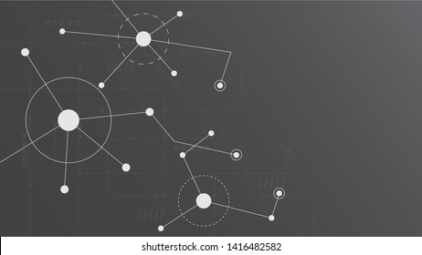 Abstract geometric connect lines and dots.Simple technology graphic background.Illustration Vector design Network and Connection concept.
