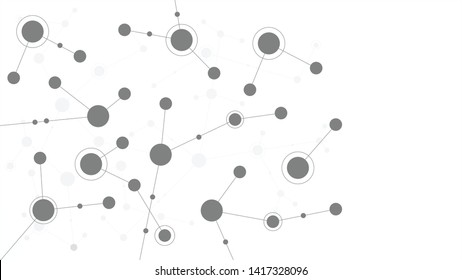 Abstract geometric connect lines and dots.Simple technology graphic background.Illustration Vector design Network and Connection concept.