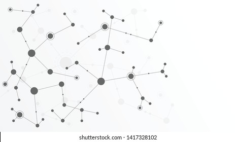 Abstract geometric connect lines and dots.Simple technology graphic background.Illustration Vector design Network and Connection concept.