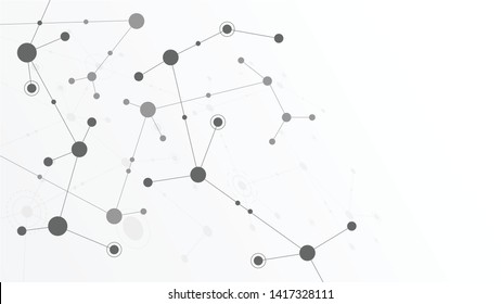 Abstract geometric connect lines and dots.Simple technology graphic background.Illustration Vector design Network and Connection concept.