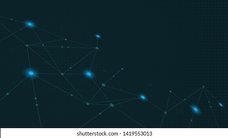 Abstract geometric connect lines and dots.Simple technology graphic background.Illustration Vector design Network and Connection concept.