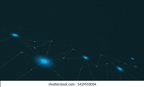 Abstract geometric connect lines and dots.Simple technology graphic background.Illustration Vector design Network and Connection concept.