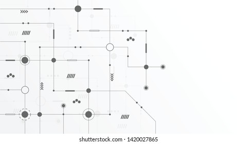 Abstract geometric connect lines and dots.Simple technology graphic background.Illustration Vector design Network and Connection concept.