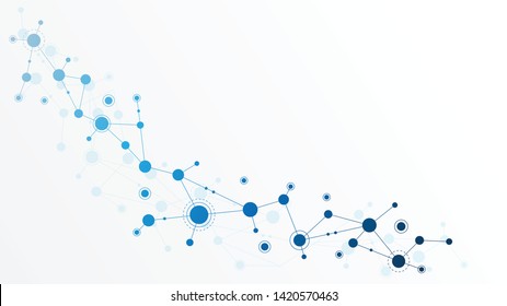 Abstract geometric connect lines and dots.Simple technology graphic background.Illustration Vector design Network and Connection concept.