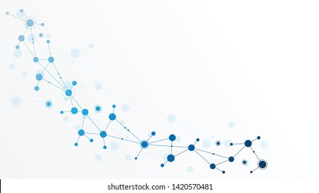 Abstract geometric connect lines and dots.Simple technology graphic background.Illustration Vector design Network and Connection concept.