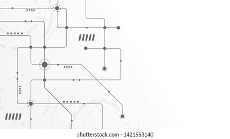 Abstract geometric connect lines and dots.Simple technology graphic background.Illustration Vector design Network and Connection concept.