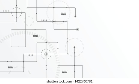 Abstract geometric connect lines and dots.Simple technology graphic background.Illustration Vector design Network and Connection concept.
