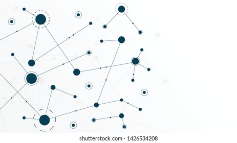 Abstract geometric connect lines and dots.Simple technology graphic background.Illustration Vector design Network and Connection concept.