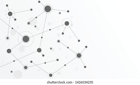 Abstract geometric connect lines and dots.Simple technology graphic background.Illustration Vector design Network and Connection concept.