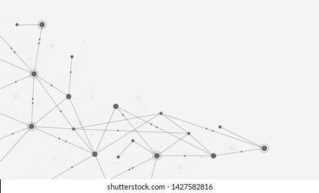 Abstract geometric connect lines and dots.Simple technology graphic background.Illustration Vector design Network and Connection concept.