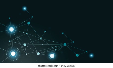 Abstract geometric connect lines and dots.Simple technology graphic background.Illustration Vector design Network and Connection concept.