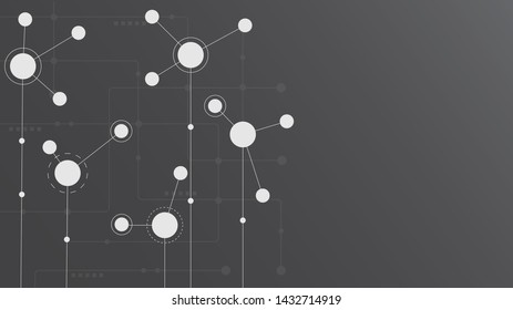 Abstract geometric connect lines and dots.Simple technology graphic background.Illustration Vector design Network and Connection concept.