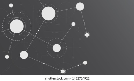 Abstract geometric connect lines and dots.Simple technology graphic background.Illustration Vector design Network and Connection concept.