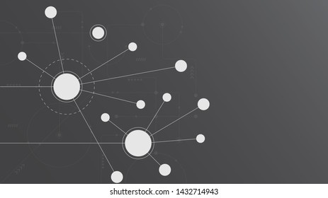 Abstract geometric connect lines and dots.Simple technology graphic background.Illustration Vector design Network and Connection concept.