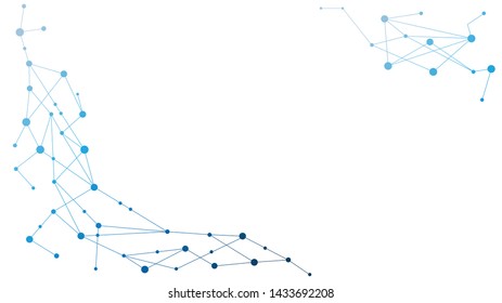 Abstract geometric connect lines and dots.Simple technology graphic background.Illustration Vector design Network and Connection concept.