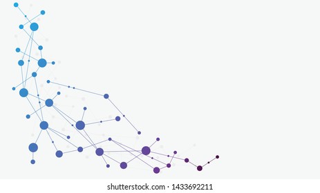 Abstract geometric connect lines and dots.Simple technology graphic background.Illustration Vector design Network and Connection concept.