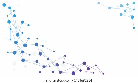 Abstract geometric connect lines and dots.Simple technology graphic background.Illustration Vector design Network and Connection concept.