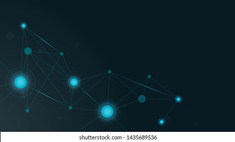 Abstract geometric connect lines and dots.Simple technology graphic background.Illustration Vector design Network and Connection concept.