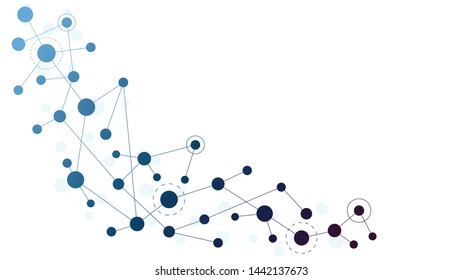Abstract geometric connect lines and dots.Simple technology graphic background.Illustration Vector design Network and Connection concept.