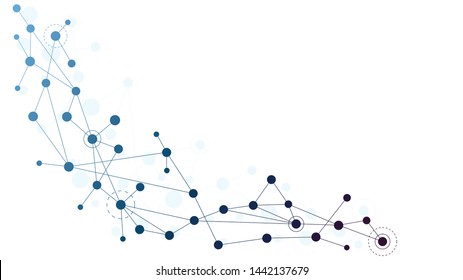 Abstract geometric connect lines and dots.Simple technology graphic background.Illustration Vector design Network and Connection concept.