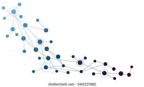 Abstract geometric connect lines and dots.Simple technology graphic background.Illustration Vector design Network and Connection concept.