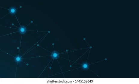 Abstract geometric connect lines and dots.Simple technology graphic background.Illustration Vector design Network and Connection concept.