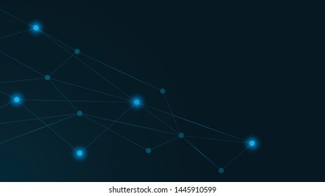 Abstract geometric connect lines and dots.Simple technology graphic background.Illustration Vector design Network and Connection concept.