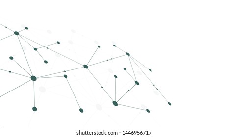 Abstract geometric connect lines and dots.Simple technology graphic background.Illustration Vector design Network and Connection concept.