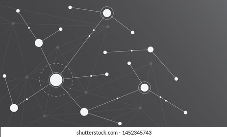 Abstract geometric connect lines and dots.Simple technology graphic background.Illustration Vector design Network and Connection concept.