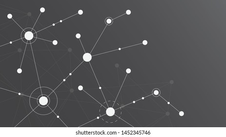 Abstract geometric connect lines and dots.Simple technology graphic background.Illustration Vector design Network and Connection concept.