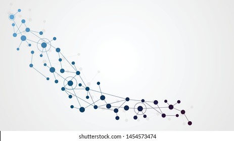 Abstract geometric connect lines and dots.Simple technology graphic background.Illustration Vector design Network and Connection concept.