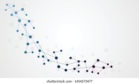 Abstract geometric connect lines and dots.Simple technology graphic background.Illustration Vector design Network and Connection concept.
