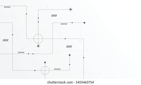 Abstract geometric connect lines and dots.Simple technology graphic background.Illustration Vector design Network and Connection concept.