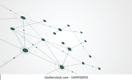 Abstract geometric connect lines and dots.Simple technology graphic background.Illustration Vector design Network and Connection concept.