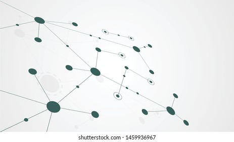 Abstract geometric connect lines and dots.Simple technology graphic background.Illustration Vector design Network and Connection concept.