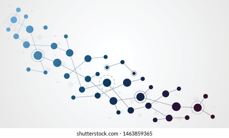 Abstract geometric connect lines and dots.Simple technology graphic background.Illustration Vector design Network and Connection concept.