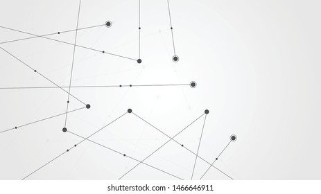 Abstract geometric connect lines and dots.Simple technology graphic background.Illustration Vector design Network and Connection concept.