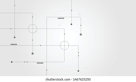 Abstract geometric connect lines and dots.Simple technology graphic background.Illustration Vector design Network and Connection concept.