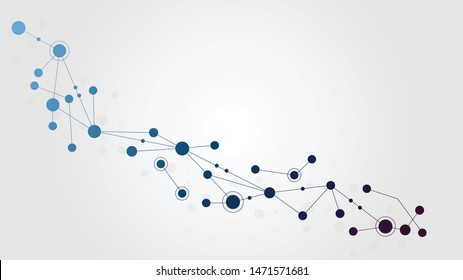 Abstract geometric connect lines and dots.Simple technology graphic background.Illustration Vector design Network and Connection concept.