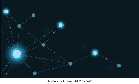 Abstract geometric connect lines and dots.Simple technology graphic background.Illustration Vector design Network and Connection concept.