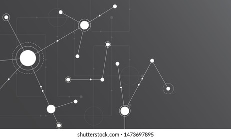 Abstract geometric connect lines and dots.Simple technology graphic background.Illustration Vector design Network and Connection concept.