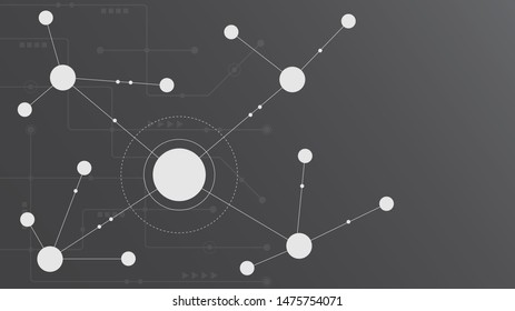 Abstract geometric connect lines and dots.Simple technology graphic background.Illustration Vector design Network and Connection concept.