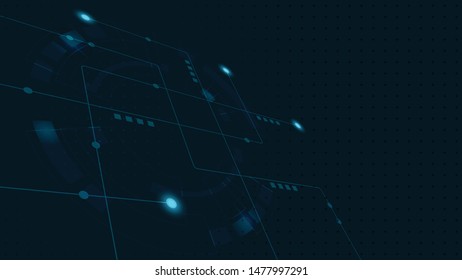 Abstract geometric connect lines and dots.Simple technology graphic background.Illustration Vector design Network and Connection concept.